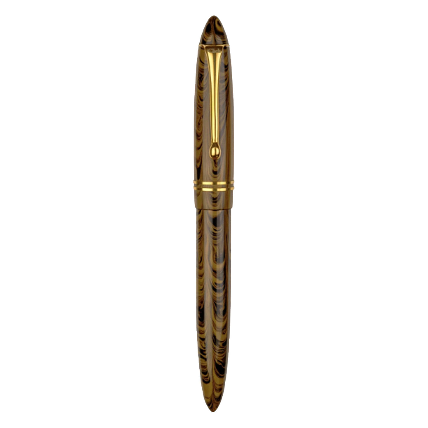 Click Yen Ebonite Fountain Pen - Yellow Black GT 6