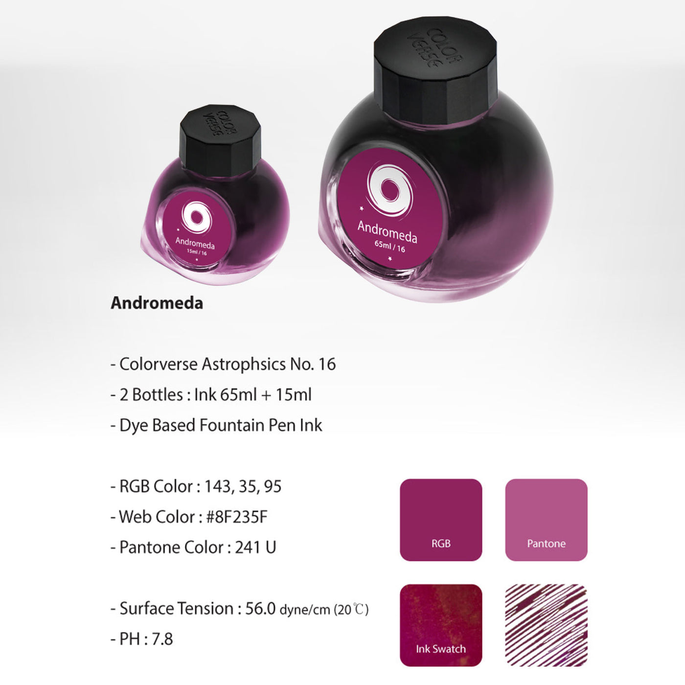 Colorverse Astrophysics Andromeda Ink Bottle Purple - 65ml + 15ml 2