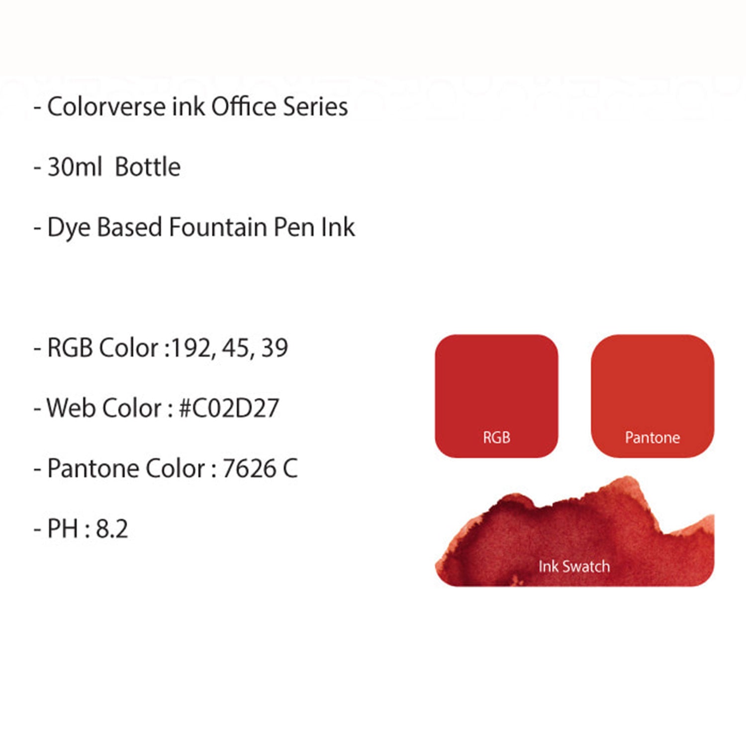 Colorverse Basic Office Series Red Ink - 30ml | Buy Online |Colorverse ...
