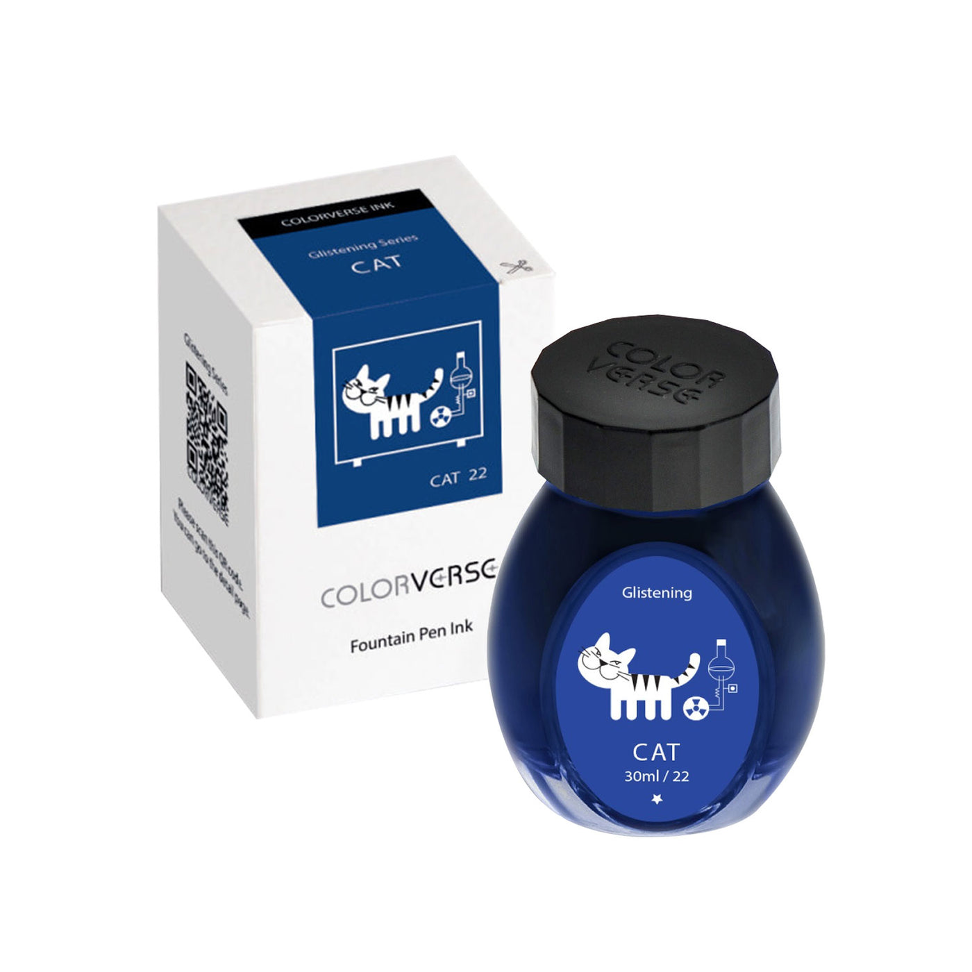 Colorverse Glistening Cat Ink Bottle Blue - 30ml 3