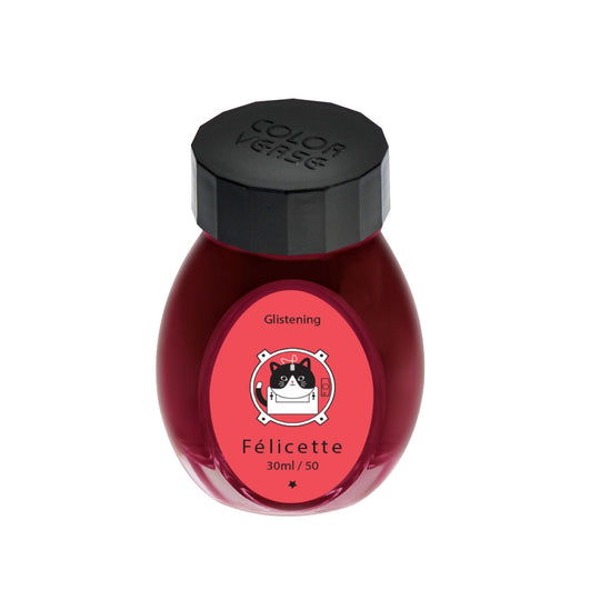 Colorverse Glistening Felicette Ink Bottle, Red - 30ml