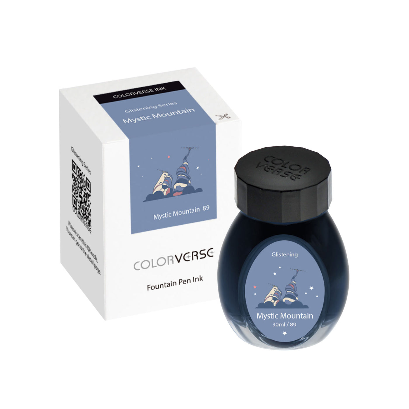 Colorverse Glistening Series Mystic Mountain Ink Bottle Blue - 30ml 2