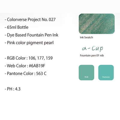 Colorverse Project Constellation II α Cap Ink Bottle Glistening Green - 65ml 3