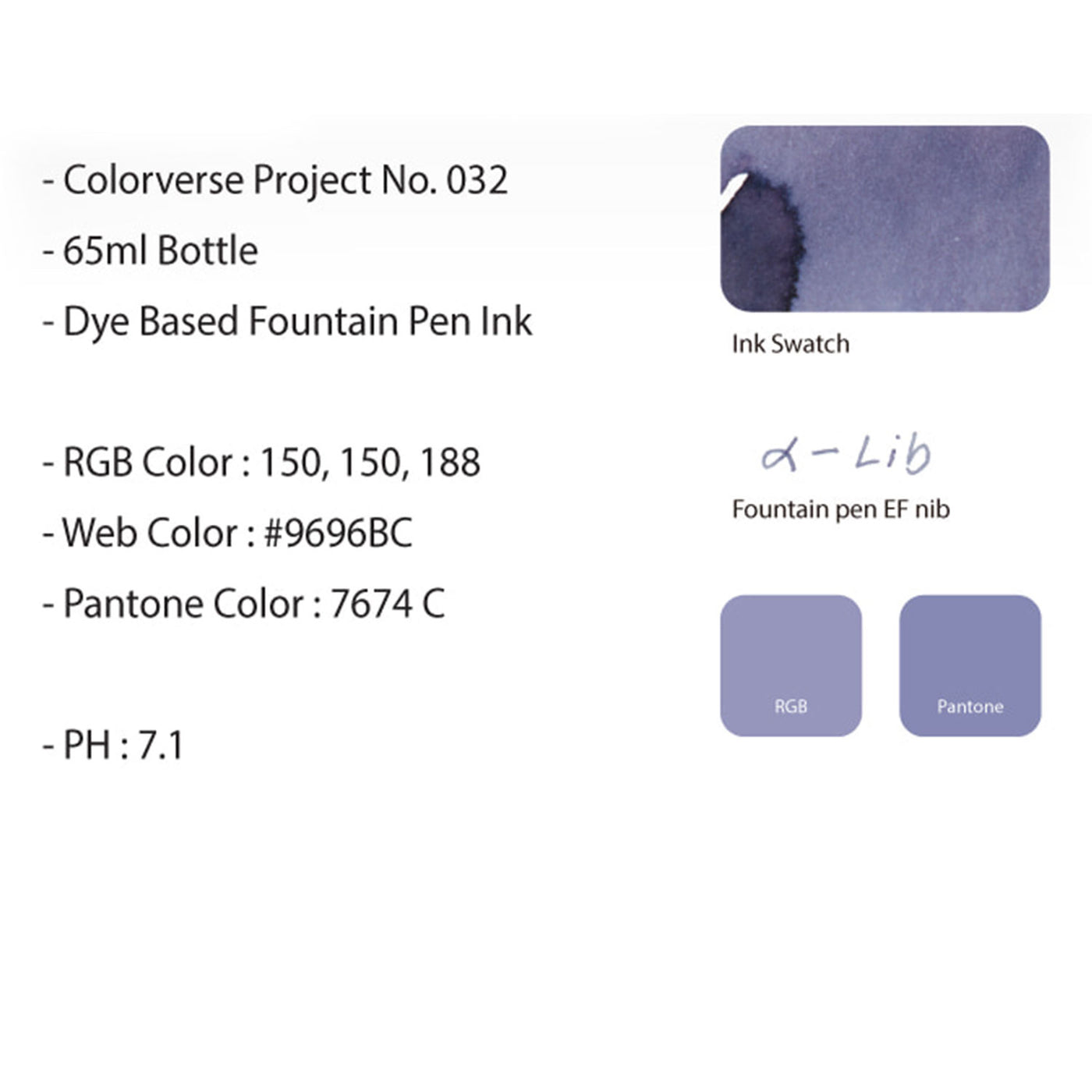 Colorverse Project Constellation II α Lib Ink Bottle Purple - 65ml 3