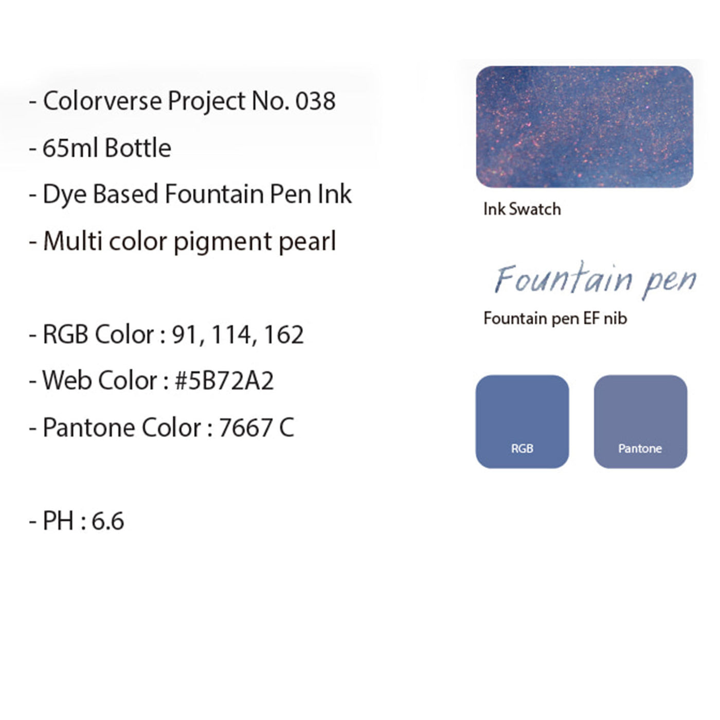 Colorverse Monkeyhead Nebula Ink Bottle Glistening Blue - 65ml 3