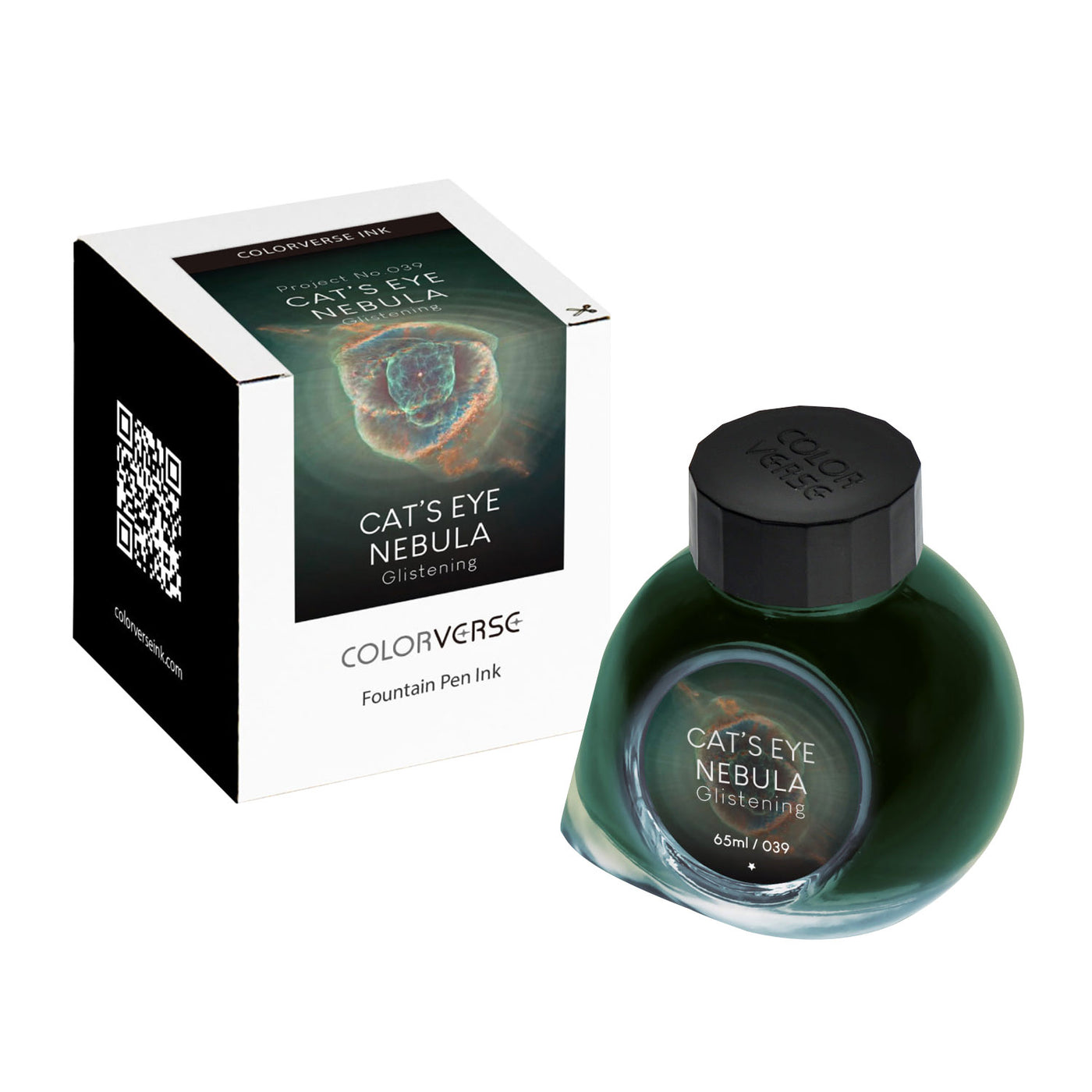 Colorverse Cat's Eye Nebula Ink Bottle Glistening Light Green - 65ml 2