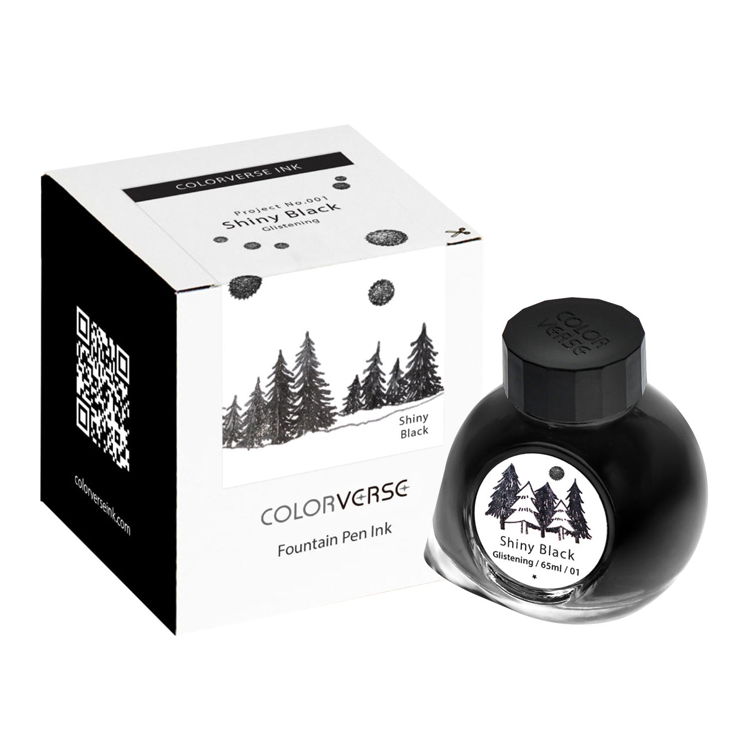 Colorverse Project Ink 047 Shop Colorverse Project Series Glistening Shiny Black Ink - 65ml – Makoba