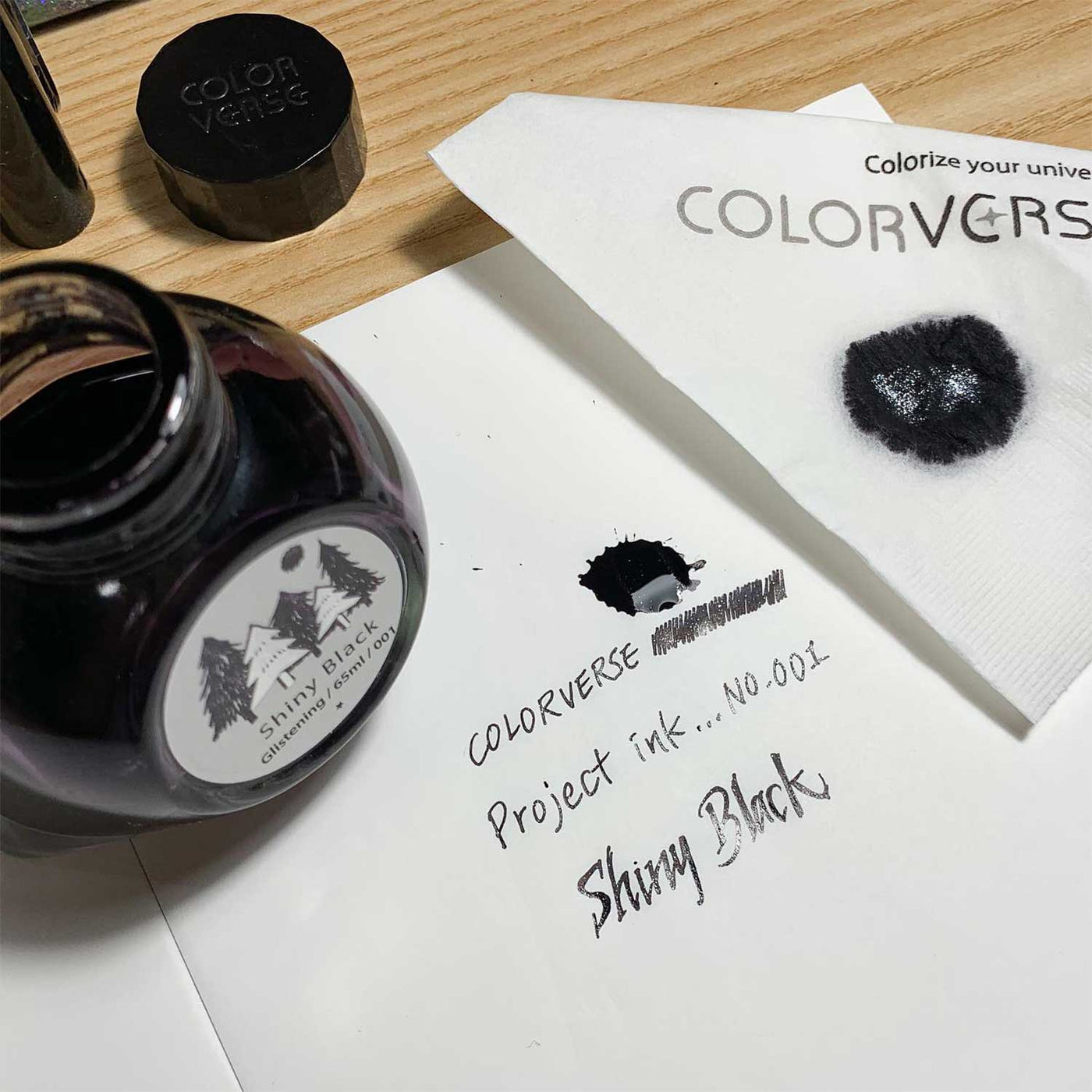 Colorverse Project Series Glistening Shiny Black Ink Bottle - 65ml 6
