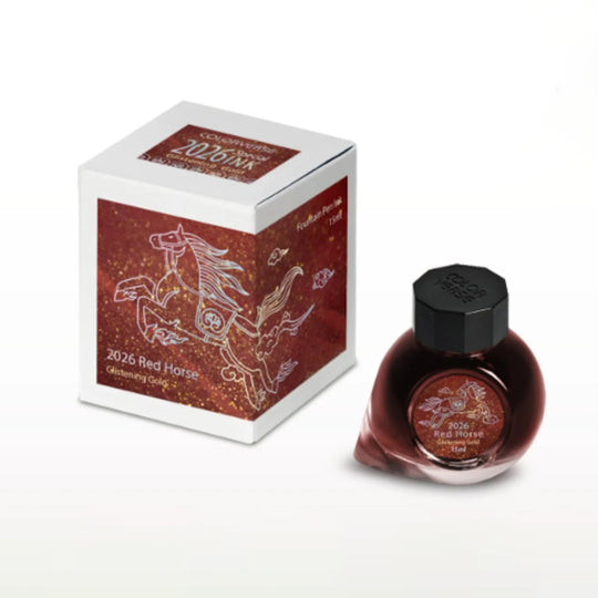 Colorverse 2026 Red Horse Glistening Gold Ink Bottle - 15ml (Special Edition)