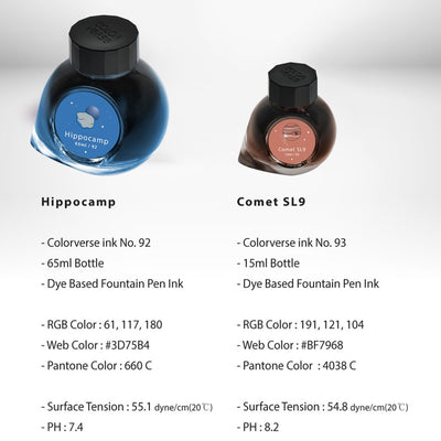 Colorverse Eye on the Universe Hippocamp & Comet SL9 Ink Bottle - 65ml + 15ml 2