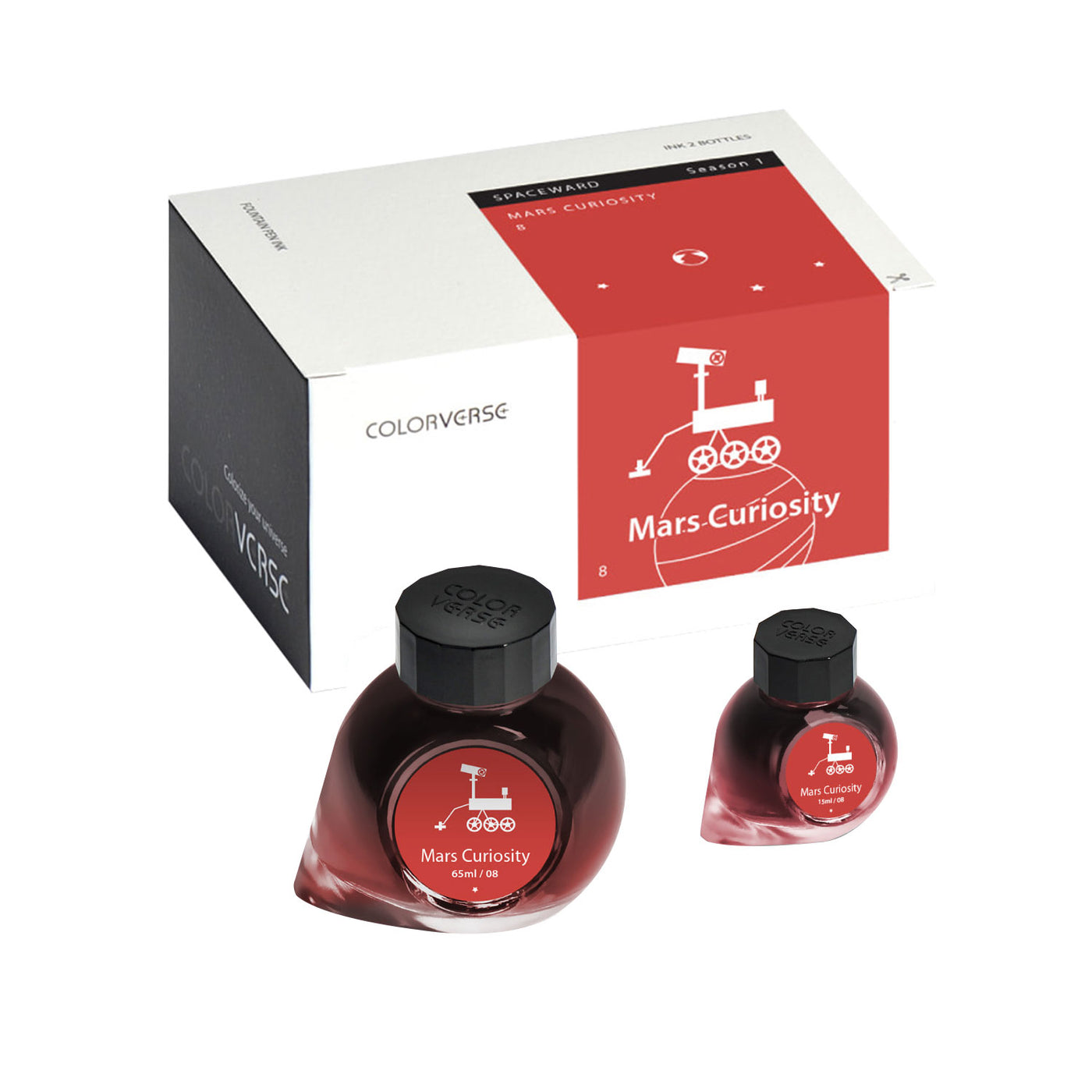 Colorverse Spaceward Mars Curiosity Ink Bottle Red - 65ml + 15ml 3