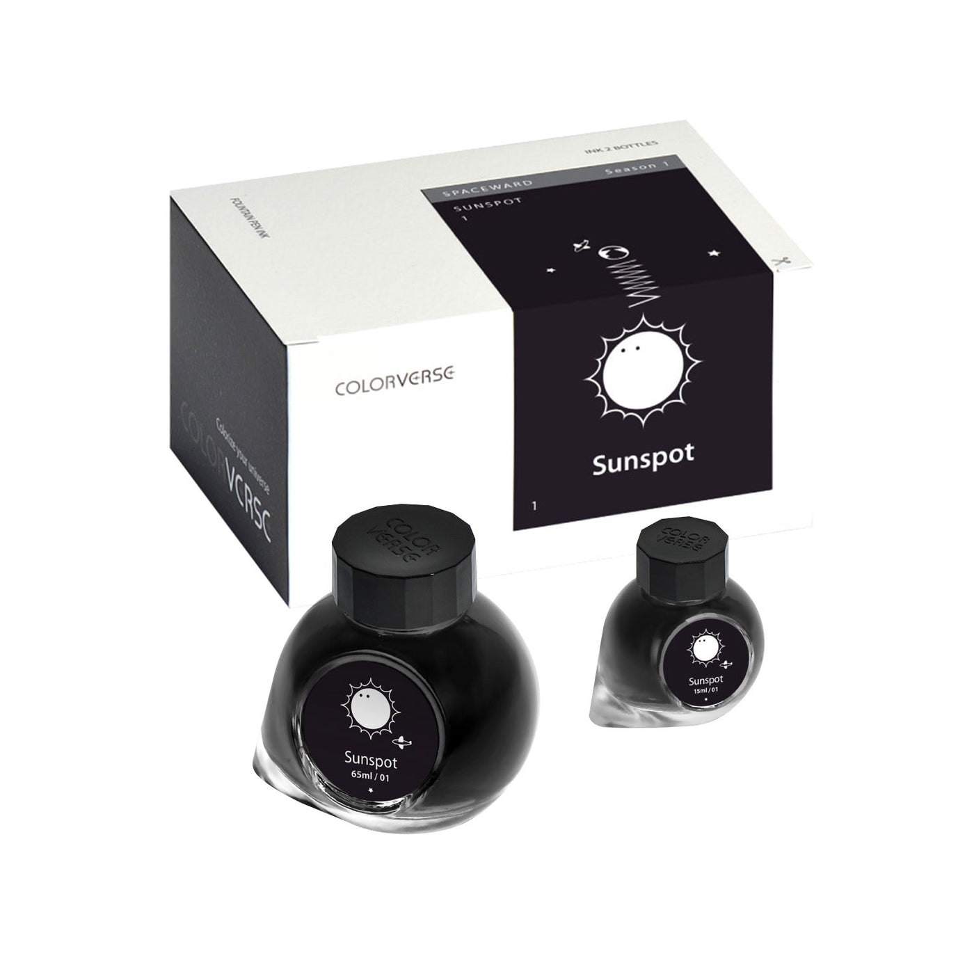 Colorverse Spaceward Sunspot Ink Bottle Black - 65ml + 15ml 3