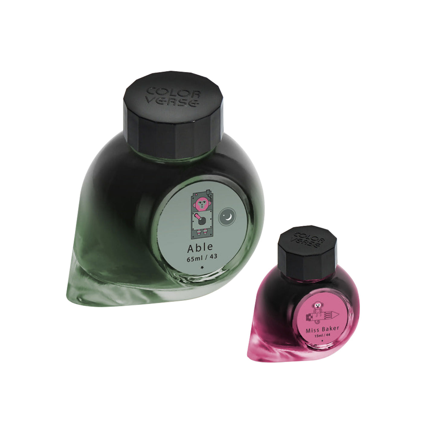 Colorverse Trailblazer in Space Able & Miss Baker Ink Bottle Green (65ml) + Pink (15ml) 1