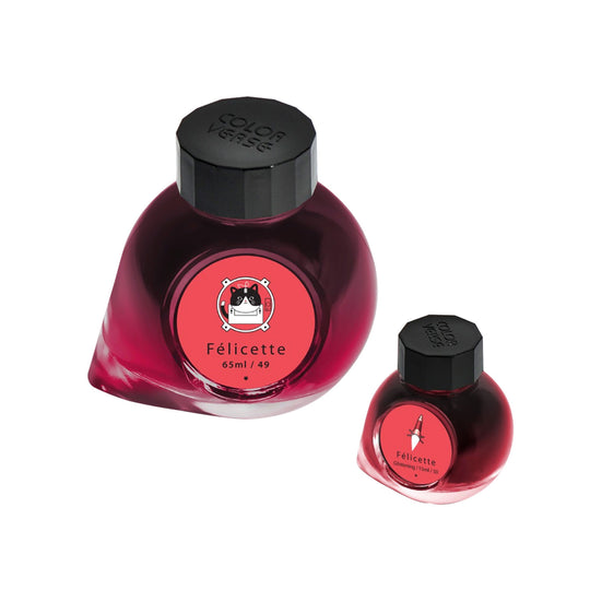 Colorverse Trailblazer in Space Felicette Ink Bottle, Red (65ml) + Glistening Red (15ml)