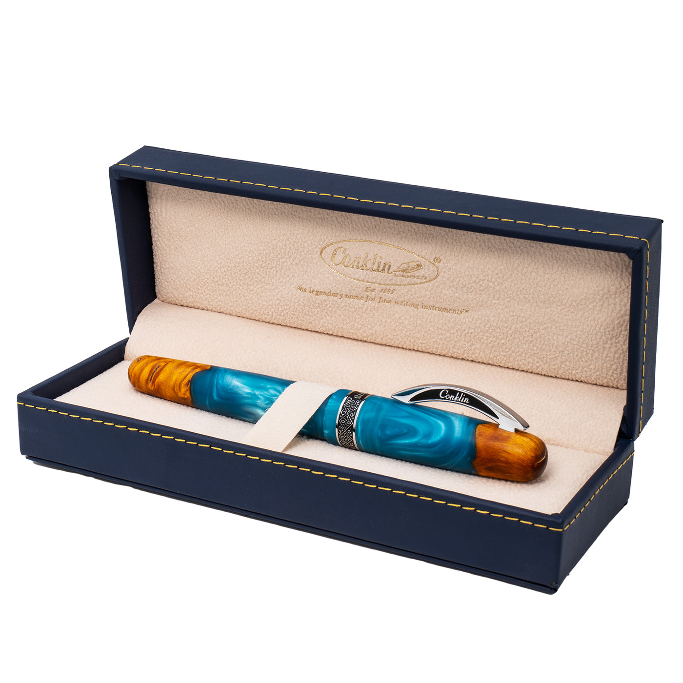 Conklin 1898 Roller Ball Pen - Spectra Fusion Blue CT (Limited Edition)