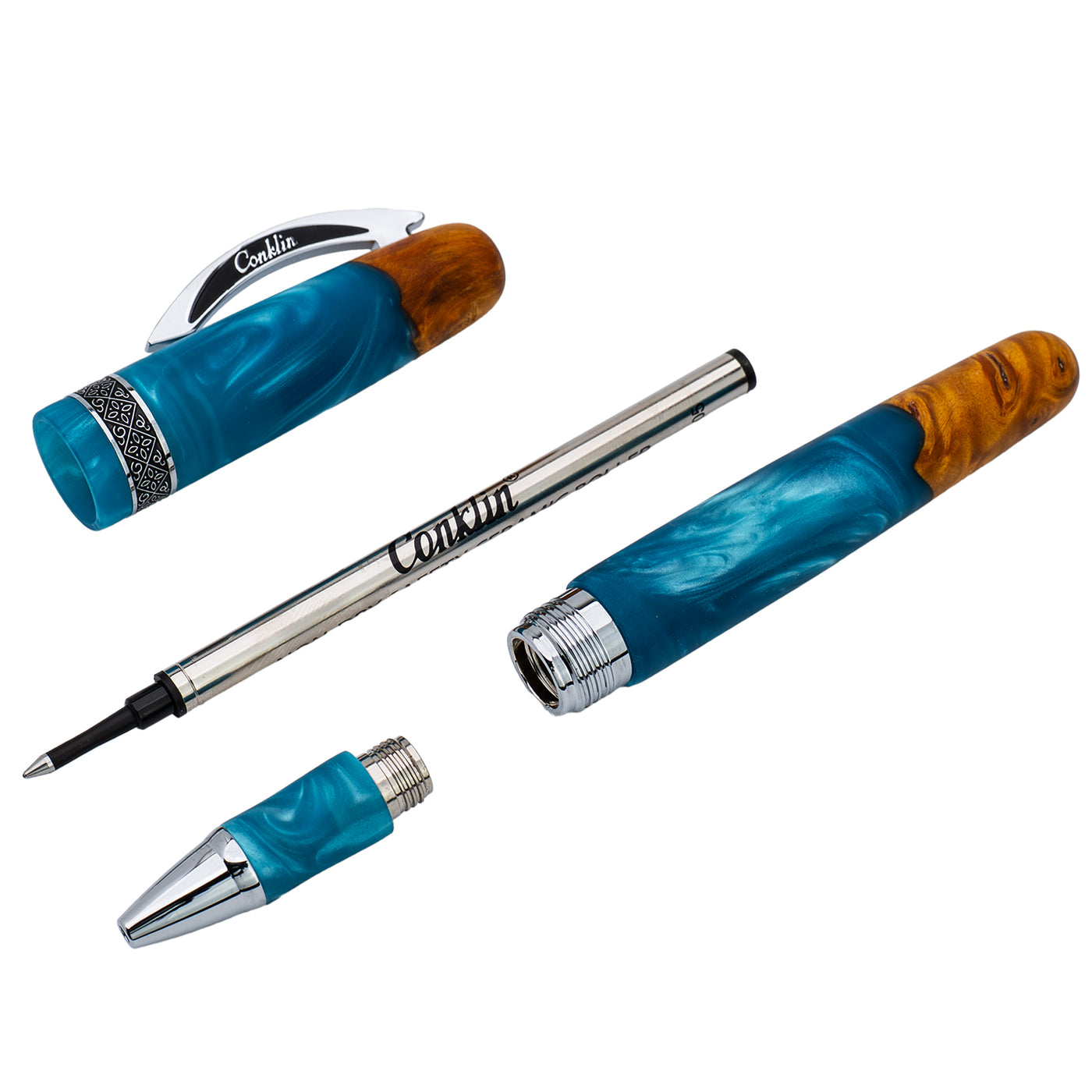 Conklin 1898 Roller Ball Pen - Spectra Fusion Blue CT (Limited Edition)