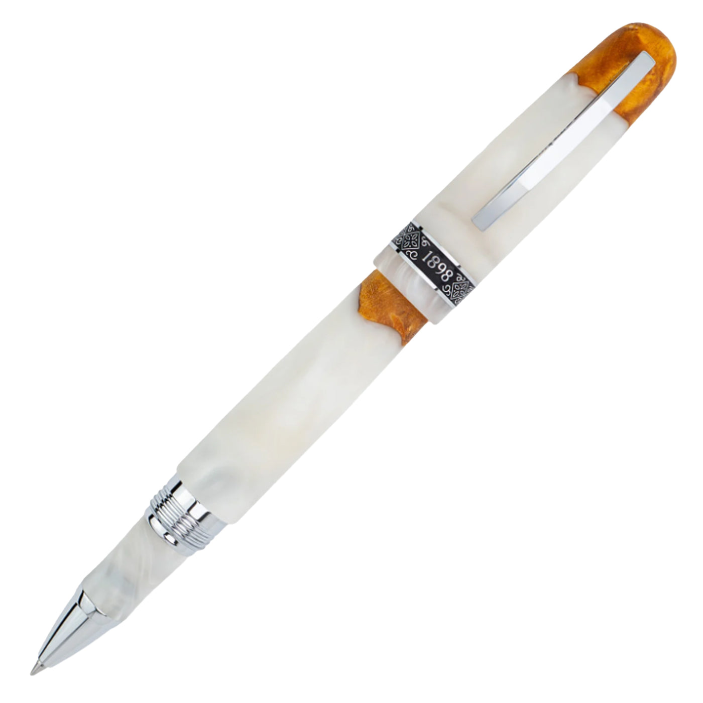 Conklin 1898 Roller Ball Pen - Spectra Fusion White CT (Limited Edition)
