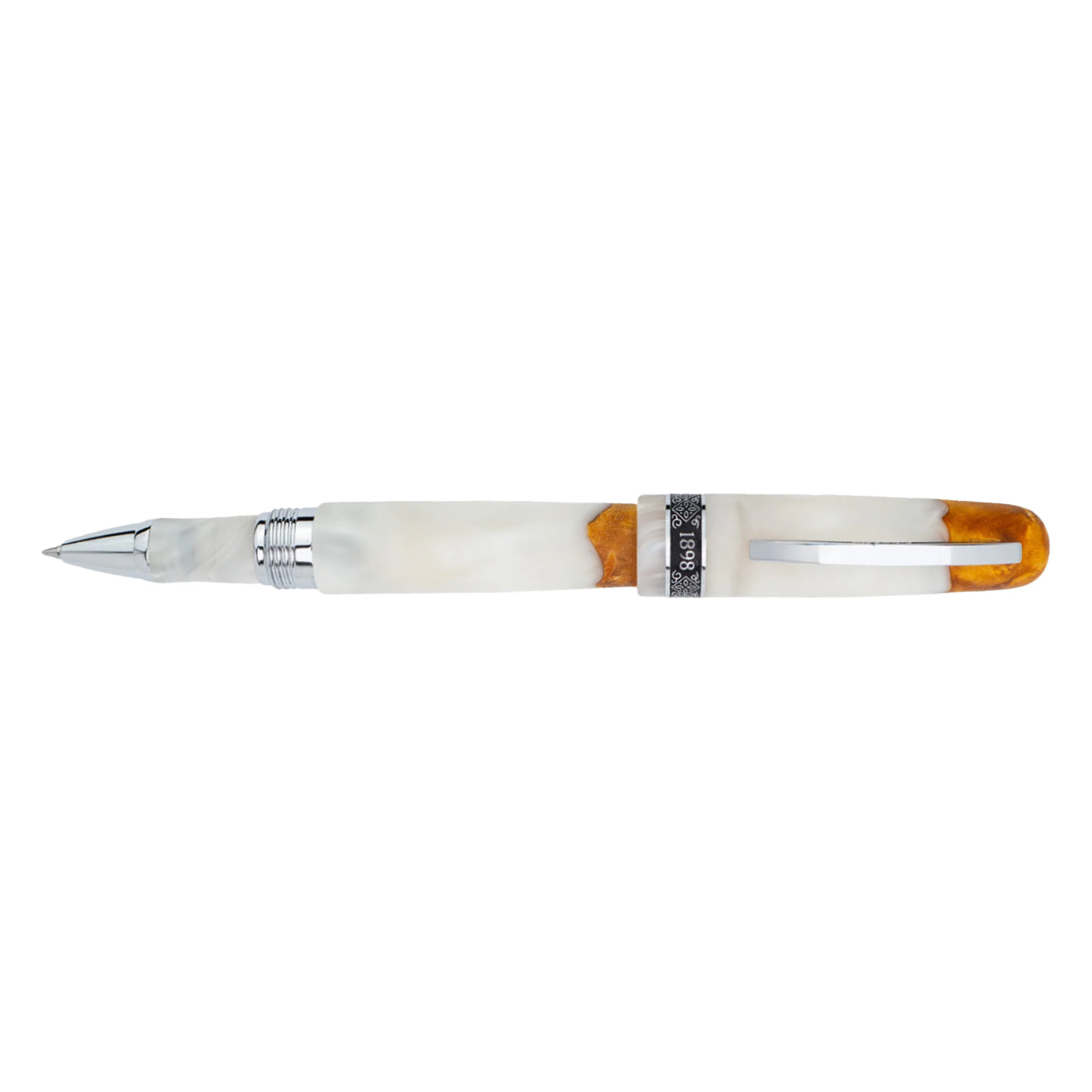 Conklin 1898 Roller Ball Pen - Spectra Fusion White CT (Limited Edition)