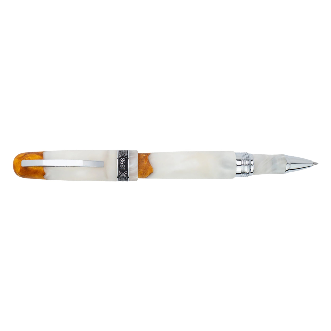 Conklin 1898 Roller Ball Pen - Spectra Fusion White CT (Limited Edition)