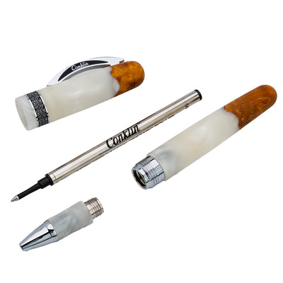 Conklin 1898 Roller Ball Pen - Spectra Fusion White CT (Limited Edition)