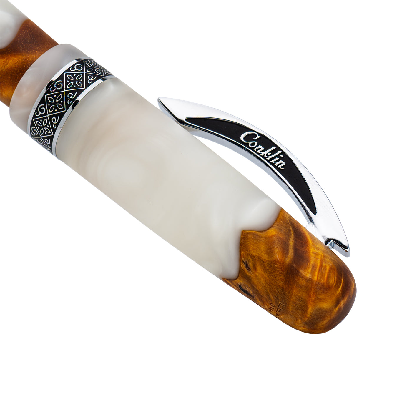 Conklin 1898 Roller Ball Pen - Spectra Fusion White CT (Limited Edition)