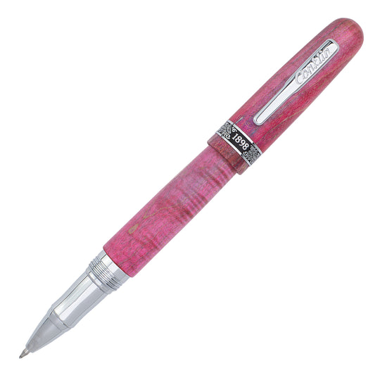 Conklin 1898 Roller Ball Pen - Stabilized Wood Matte Purple CT (Limited Edition)