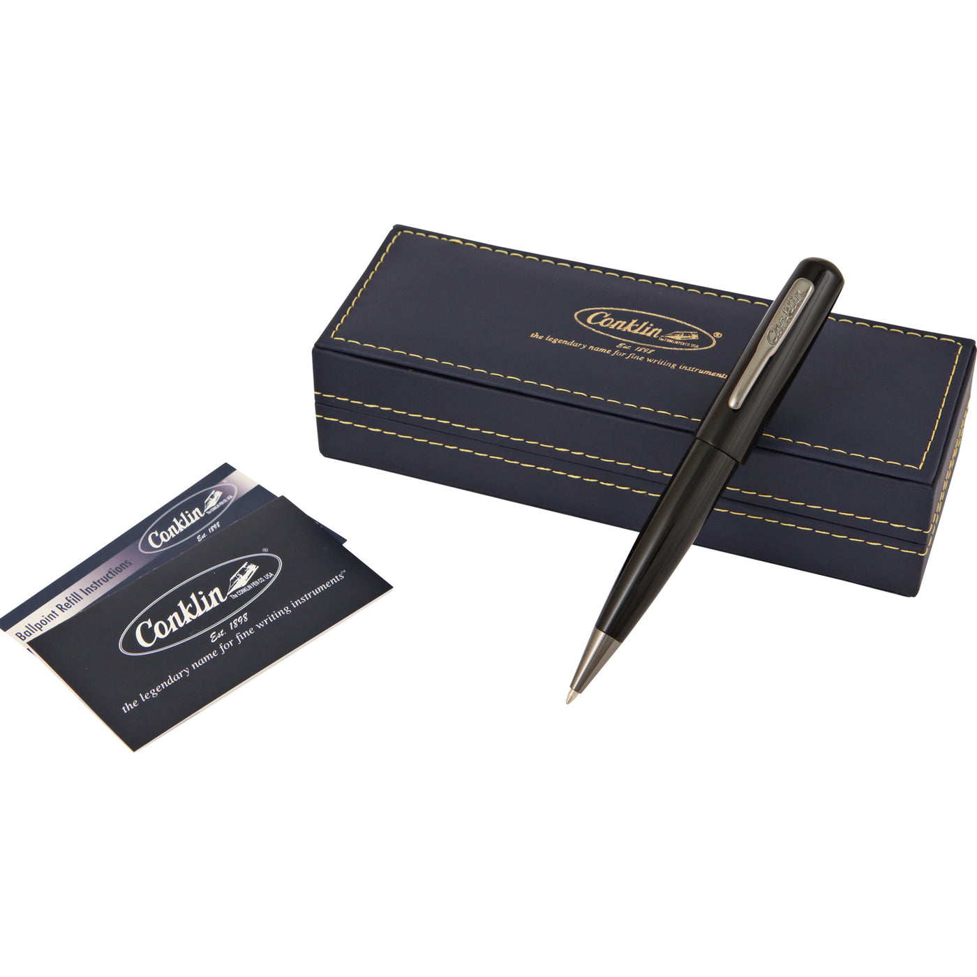 Conklin All American Ball Pen - Raven Black RT