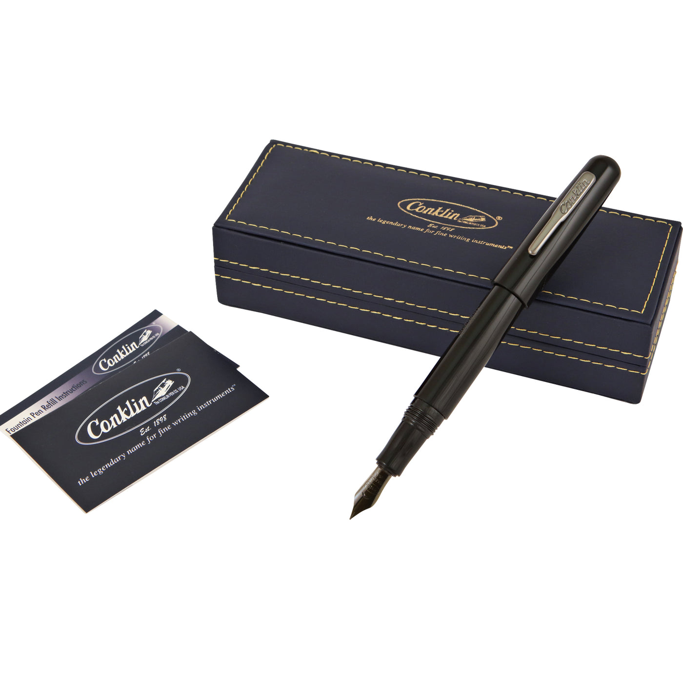 Conklin All American Fountain Pen - Raven Black RT