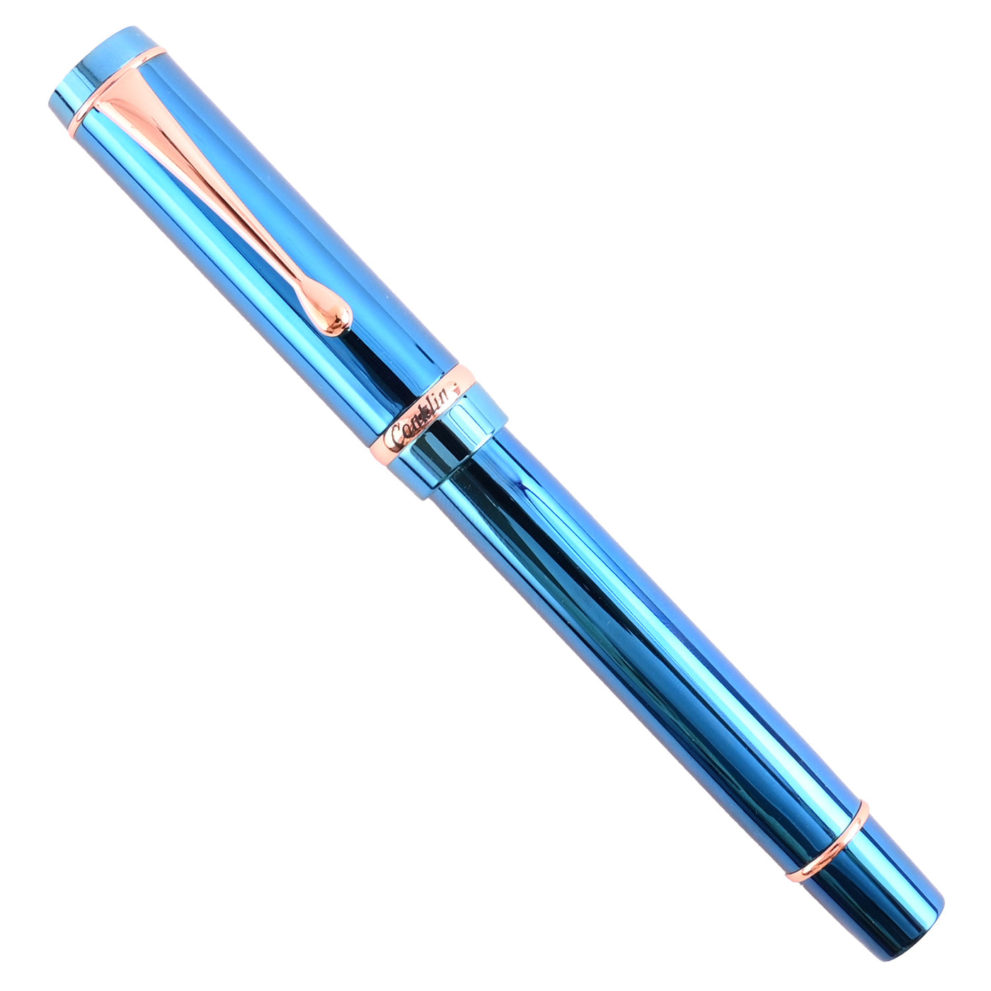 Conklin Duragraph Metal PVD Fountain Pen - Blue RGT 6