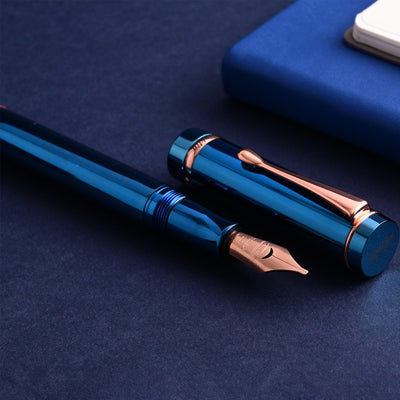 Conklin Duragraph Metal PVD Fountain Pen - Blue RGT 9