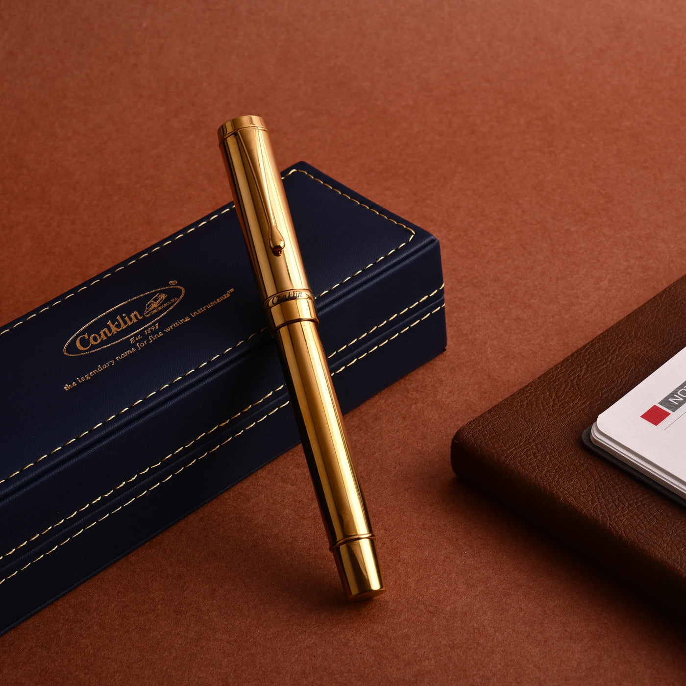 Conklin Duragraph Metal PVD Fountain Pen - Gold 13