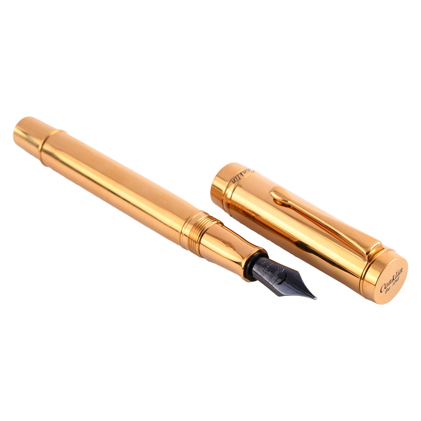 Conklin Duragraph Metal PVD Fountain Pen - Gold 2