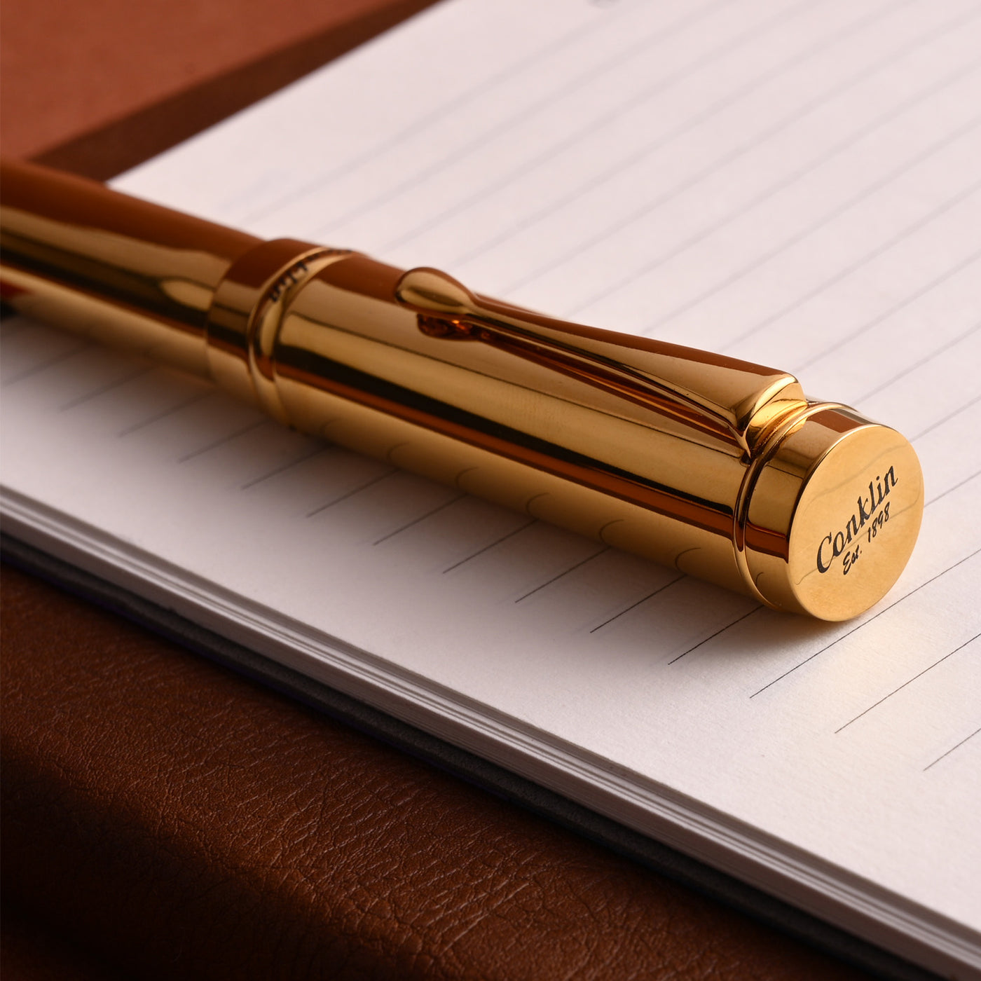 Conklin Duragraph Metal PVD Fountain Pen - Gold 9