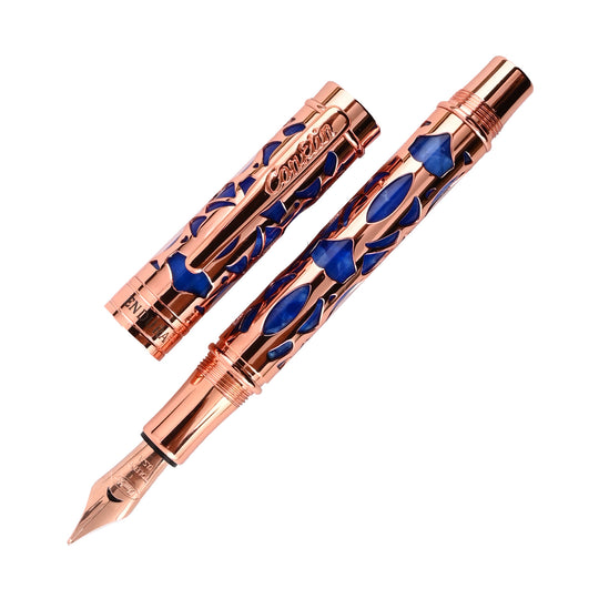Conklin Endura Deco Crest Fountain Pen - Blue