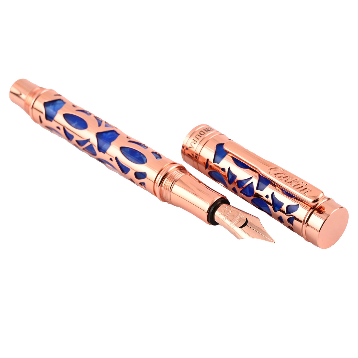 Conklin Endura Deco Crest Fountain Pen - Blue 2