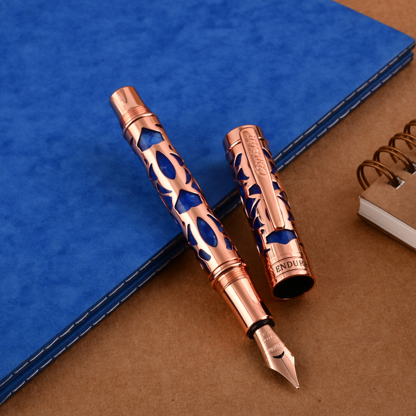 Conklin Endura Deco Crest Fountain Pen - Blue 9