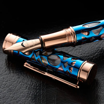 Conklin Endura Deco Crest Fountain Pen - Demo Blue RGT 14