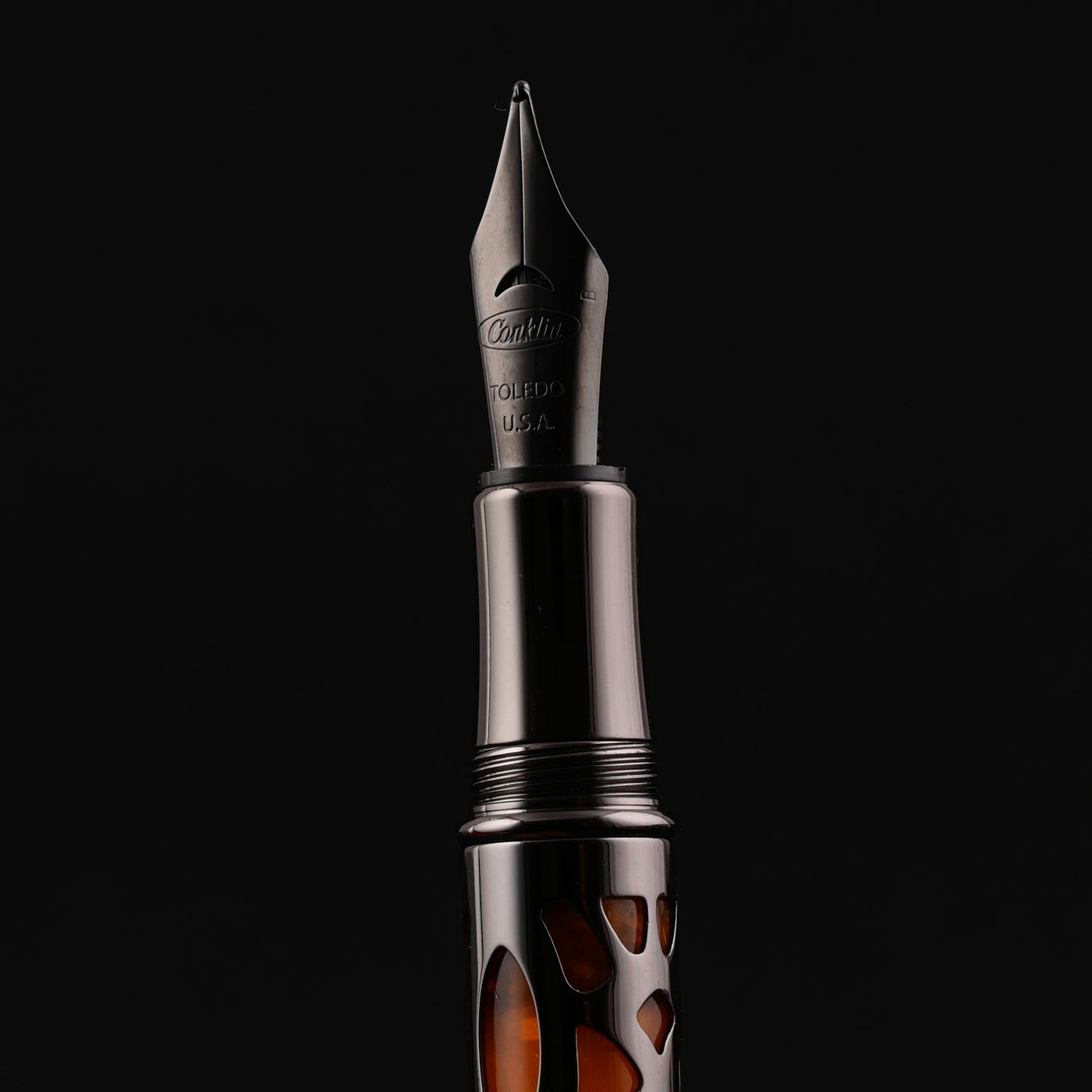 Conklin Endura Deco Crest Fountain Pen - Orange 14