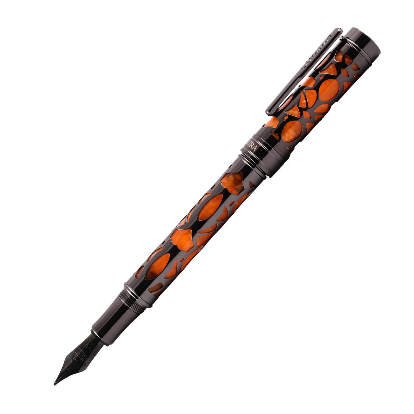 Conklin Endura Deco Crest Fountain Pen - Orange 3