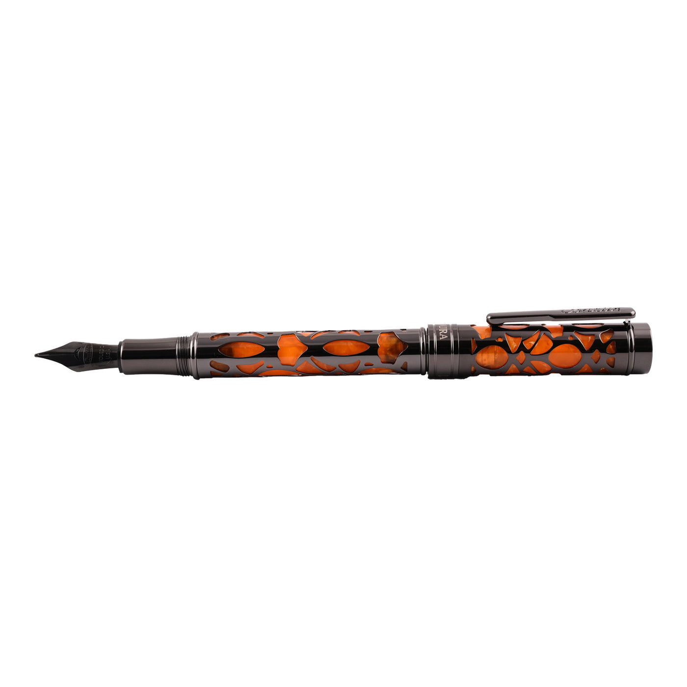 Conklin Endura Deco Crest Fountain Pen - Orange 4