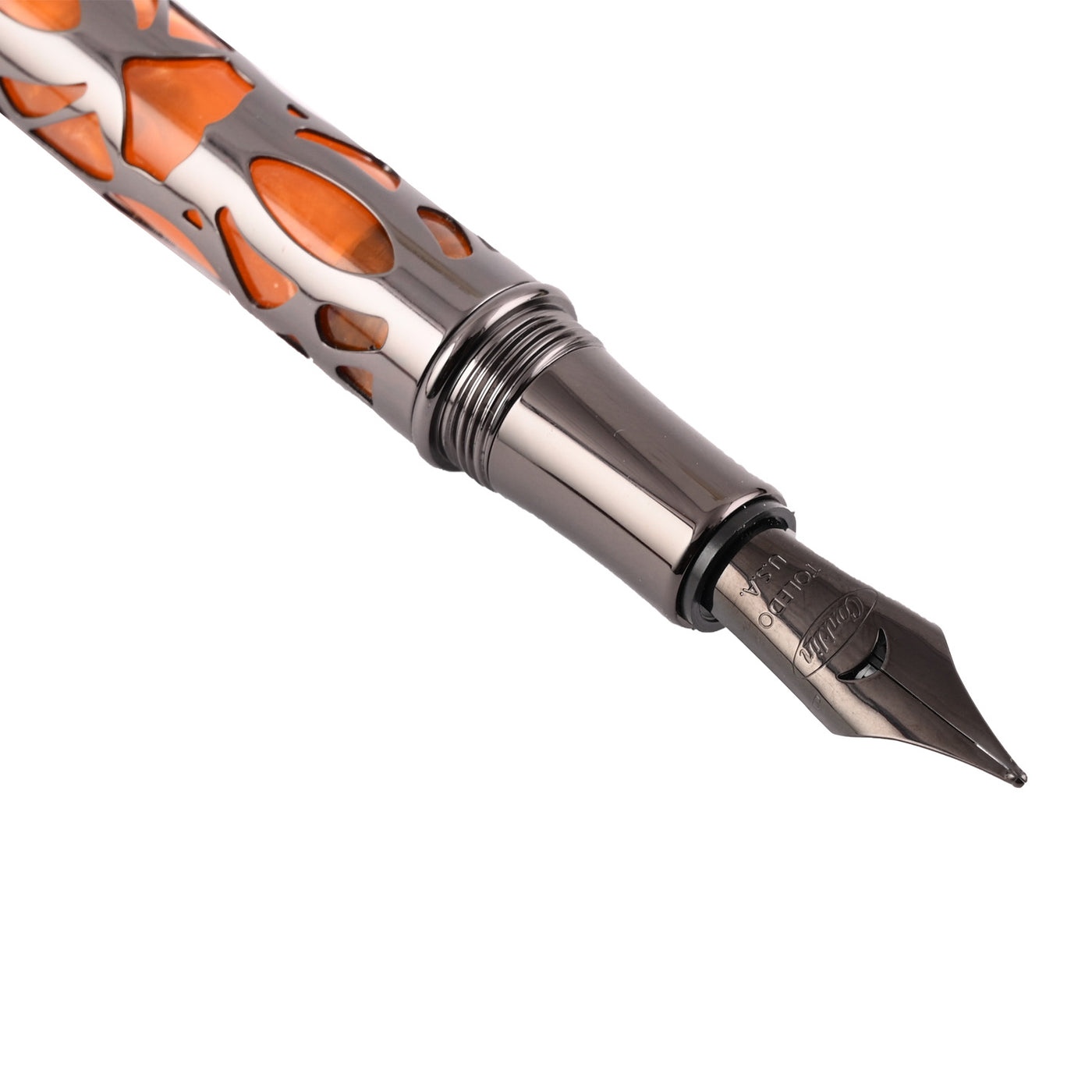 Conklin Endura Deco Crest Fountain Pen - Orange 7