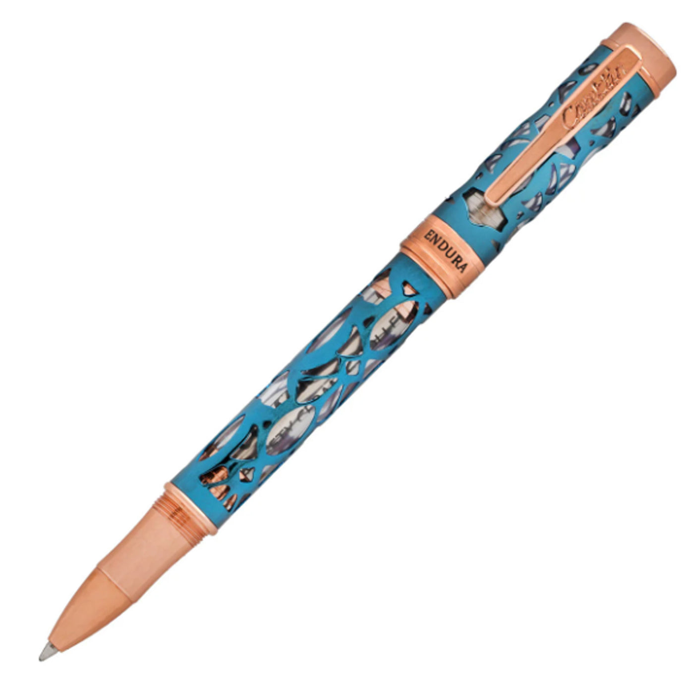 Conklin Endura Deco Crest Roller Ball Pen - Demo Blue RGT 1