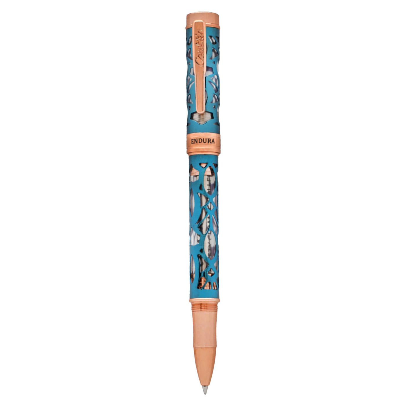 Conklin Endura Deco Crest Roller Ball Pen - Demo Blue RGT 5