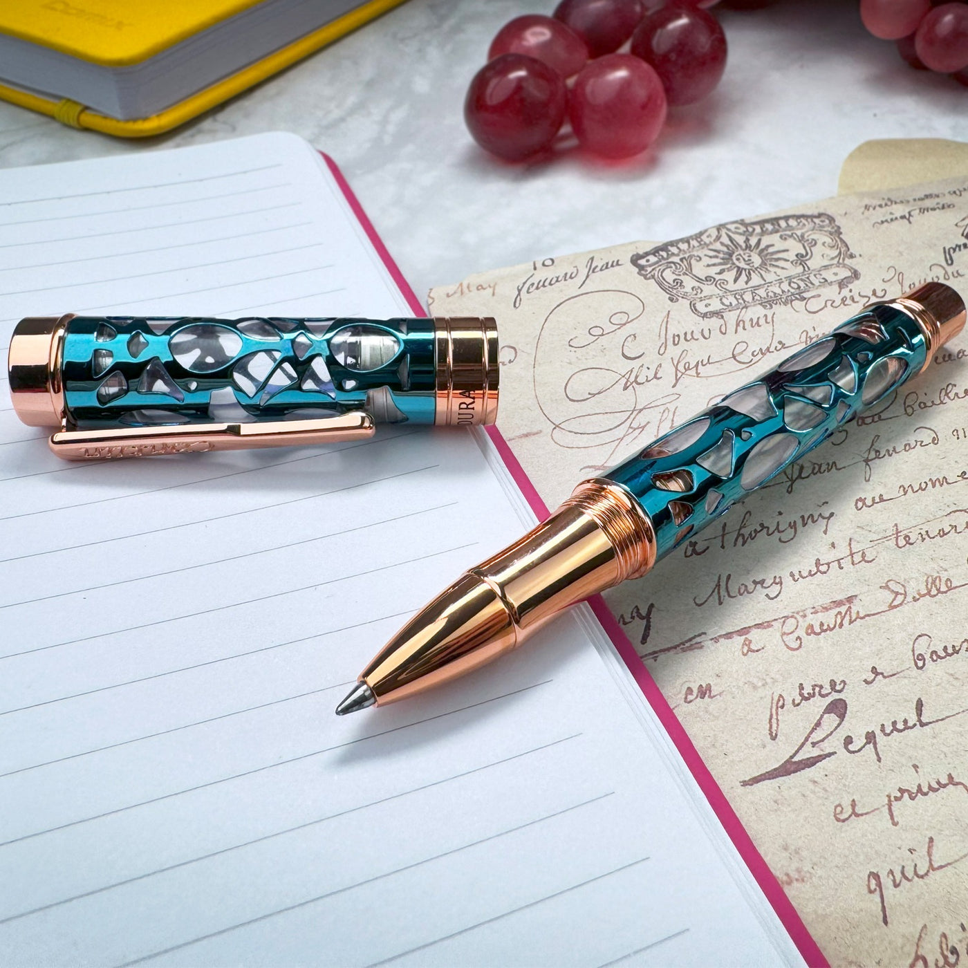 Conklin Endura Deco Crest Roller Ball Pen - Demo Blue RGT 6