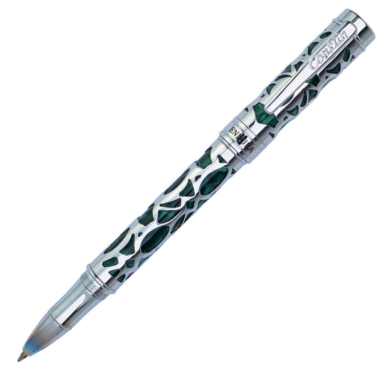 Conklin Endura Deco Crest Roller Ball Pen - Forest Green CT