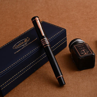 Conklin Lex Fountain Pen with Ink Bottle - Black RGT (Special Edition) 14