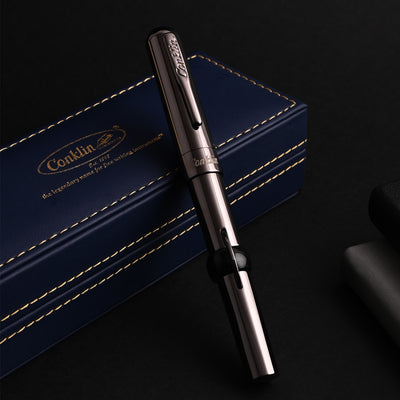 Conklin Mark Twain Cresent Filler Fountain Pen - Gunmetal (Limited Edition) 16