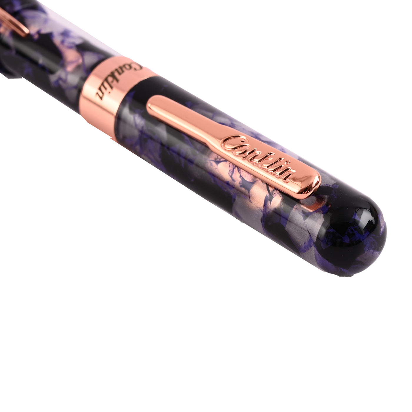 Conklin Mark Twain Cresent Filler Fountain Pen - Purple Fusion RGT 3