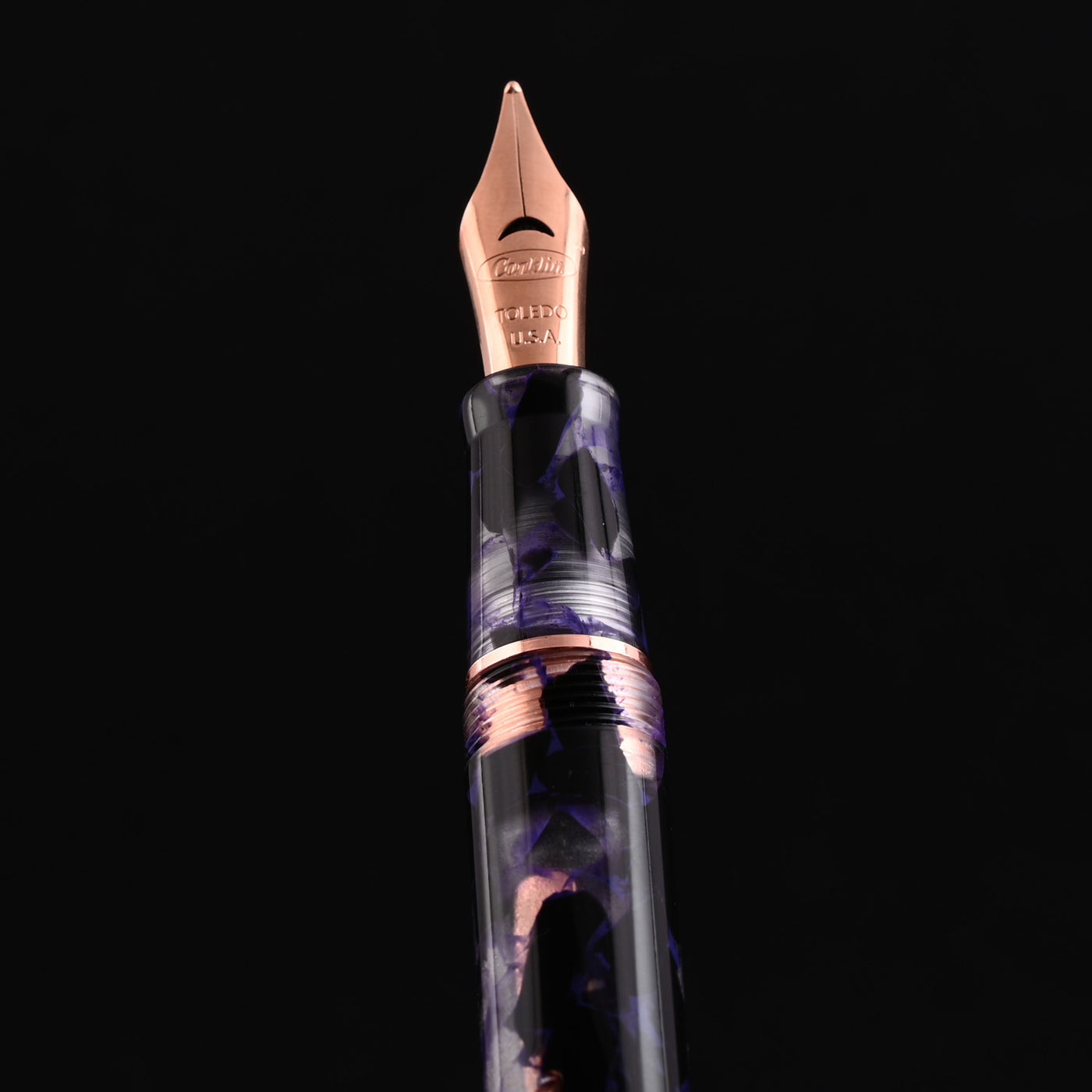 Conklin Mark Twain Cresent Filler Fountain Pen - Purple Fusion RGT 9