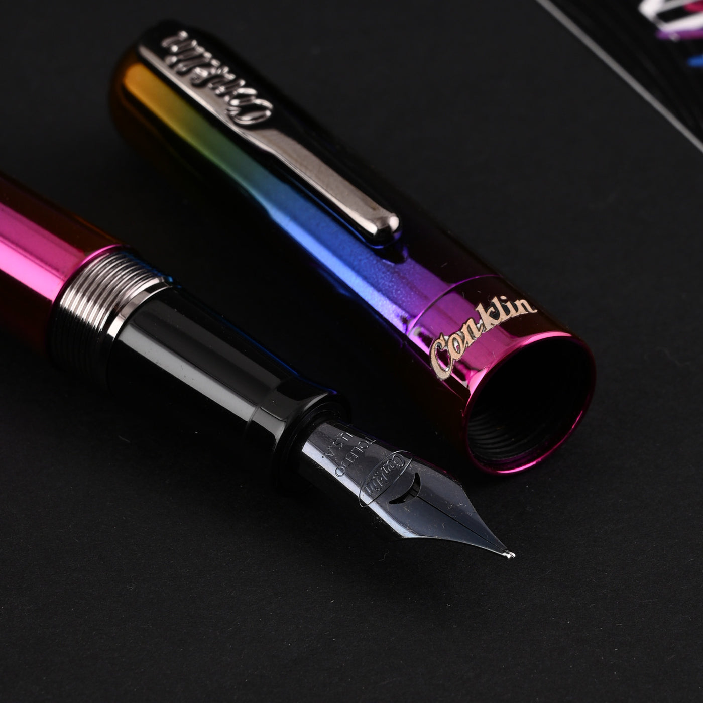 Conklin Mark Twain Cresent Filler Fountain Pen - Rainbow (Limited Edition) 13